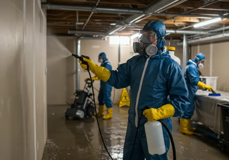 Basement Sanitization and Antimicrobial Treatment process in White Settlement, TX